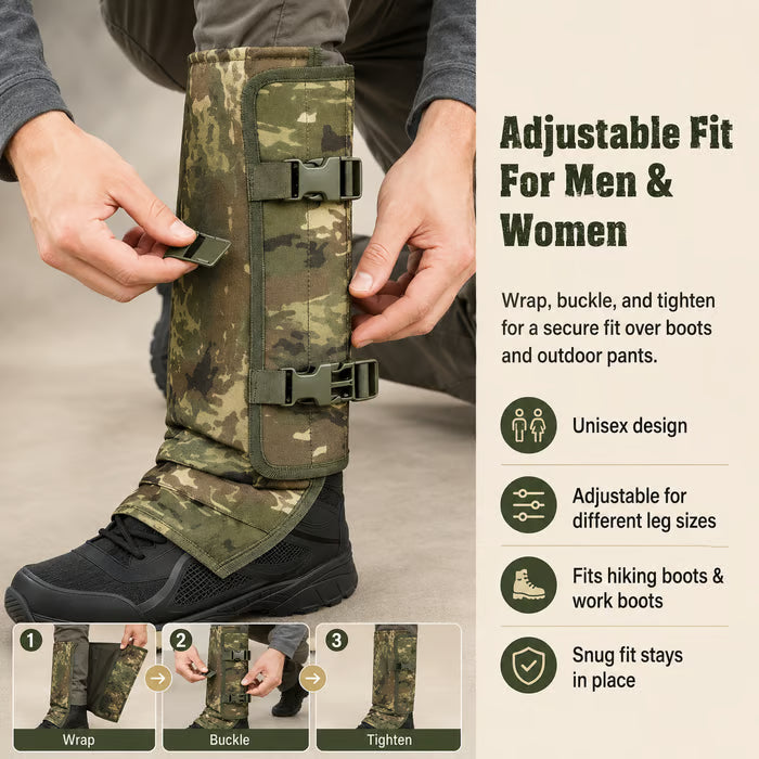 Outdoor Protective Leg Gaiters for Hiking and Hunting