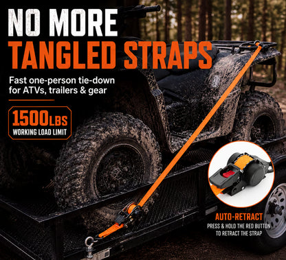 Auto Retractable Ratchet Strap