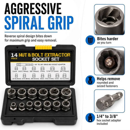 Felmix™ Bolt & Nut Extractor Socket Set