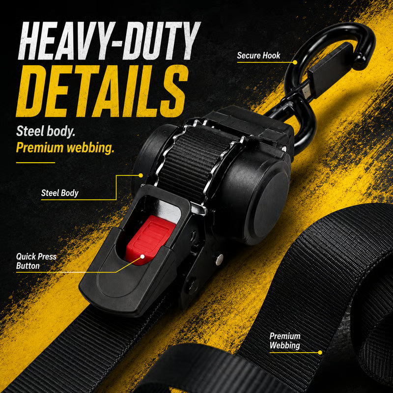 Auto Retractable Ratchet Strap