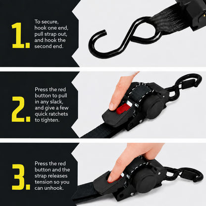 Auto Retractable Ratchet Strap