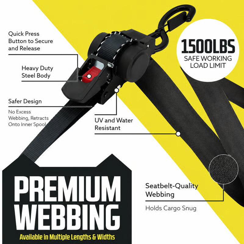 Auto Retractable Ratchet Strap