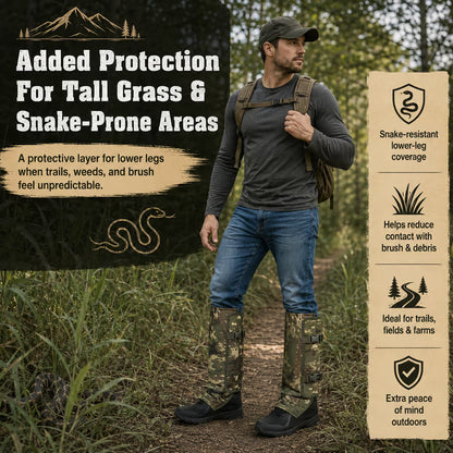 Outdoor Protective Leg Gaiters for Hiking and Hunting