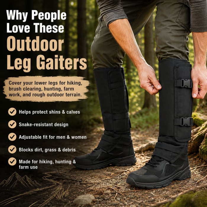 Outdoor Protective Leg Gaiters for Hiking and Hunting