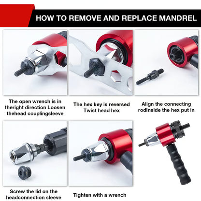 Rivet gun for drill
