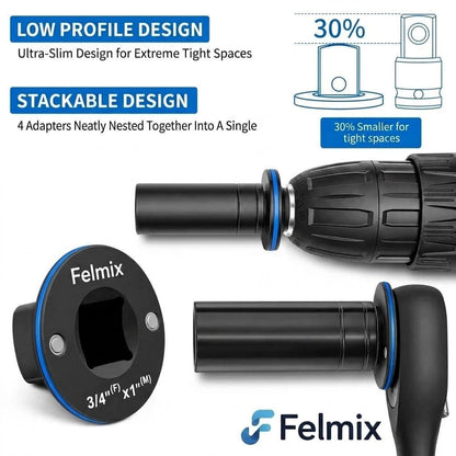 Felmix™ Magnetic SlimDrive Impact Adapters